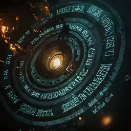 this is a photo of a spiral shaped display of letters