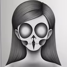 a woman is painted as a skeleton with a cigarette