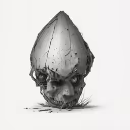 a drawing of a creepy face in a dark room