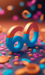 the numbers have been made out of paper