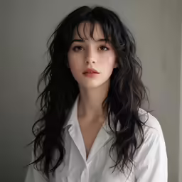 the woman in white shirt is standing by a window