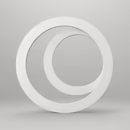 three white circles on a gray background