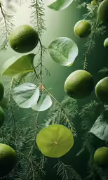 green plants and leaves hanging over water