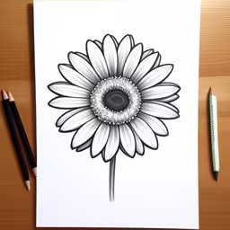 drawing of a flower that
