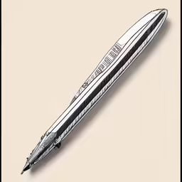 a drawing of a pen on a sheet of paper