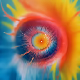 this is an abstract image of a colorful eye