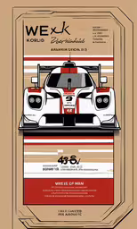 the poster for we r pike racing car,an advertisement for the wk - r racing car