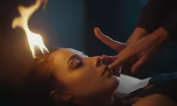 woman being shown a light in her face