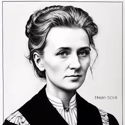 a black and white photo of an elegantly dressed woman