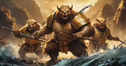 an image of two warriors in action