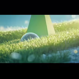a picture of an object in the middle of a grass field