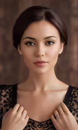 an image of a woman with an open collar on