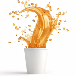 some orange and white liquid in a cup