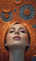 woman with her eyes closed staring up into the air