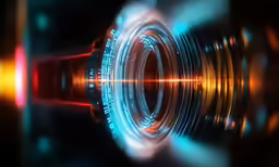 a lens that is reflecting the light on it