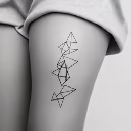 a black and white tattoo of lines