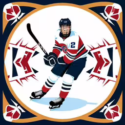 this is an image of a hockey player playing