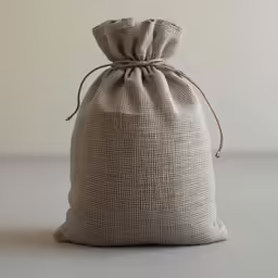 the natural linen drawsewl has a brown string in it
