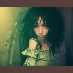 an artistic shot of a beautiful young woman