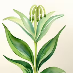 this is the illustration for the drawing of an evergreen branch