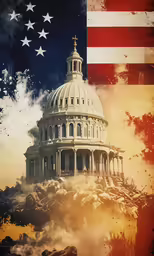 an artistic shot of a united states capitol building