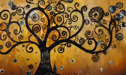 this painting has intricate ornaments on it