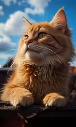 a cat laying on the back of a truck