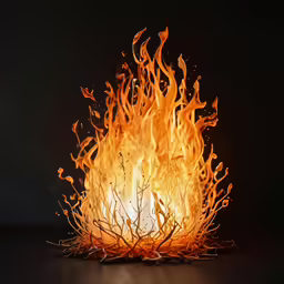 a close up of a burning piece of art