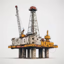 there is a sign on top of a large concrete structure