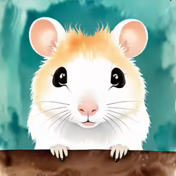 the illustration shows a small rat on the table