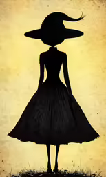 a woman is wearing a large hat and dress