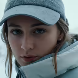 a beautiful young woman wearing a hat and coat