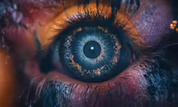 an eye with a unique pattern on it