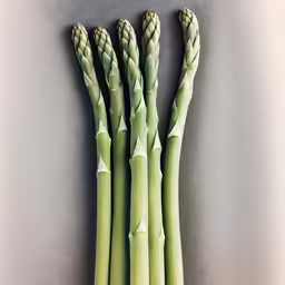 asparagus stalks with stem stems marked in white
