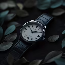 watch on the ground surrounded by leaves