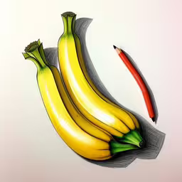 this drawing depicts three banana
