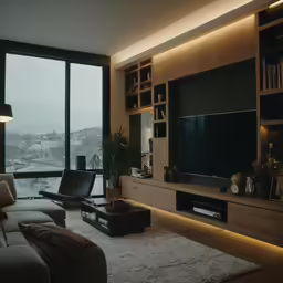 a very nice room with many big windows