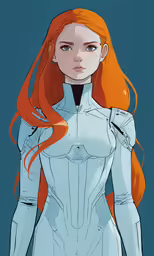 a young lady in an all - white outfit standing and posing