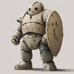 a 3d - printed robot is posed in full armor