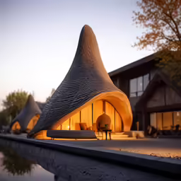 this is a sculpture of a triangular wooden structure