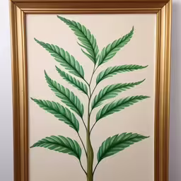 a gold framed picture hanging on the wall,a close up picture of a wall hanging on a wall