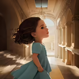 an image of a girl with a blue dress