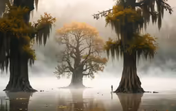 some tree that have a yellow flower on their