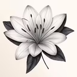 the white and black flowers are shown in this drawing