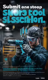 a man is holding a paintball gun in front of him