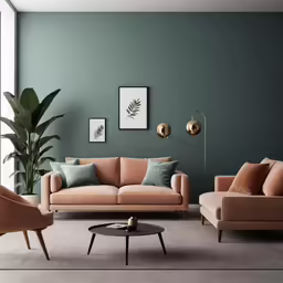 pink and green living room furniture