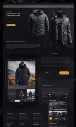 an image of a dark website with a coat