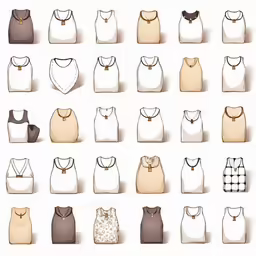 an illustration of multiple tankshirt tops