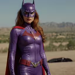 a person dressed in a costume standing outdoors