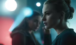 two women look away from one another